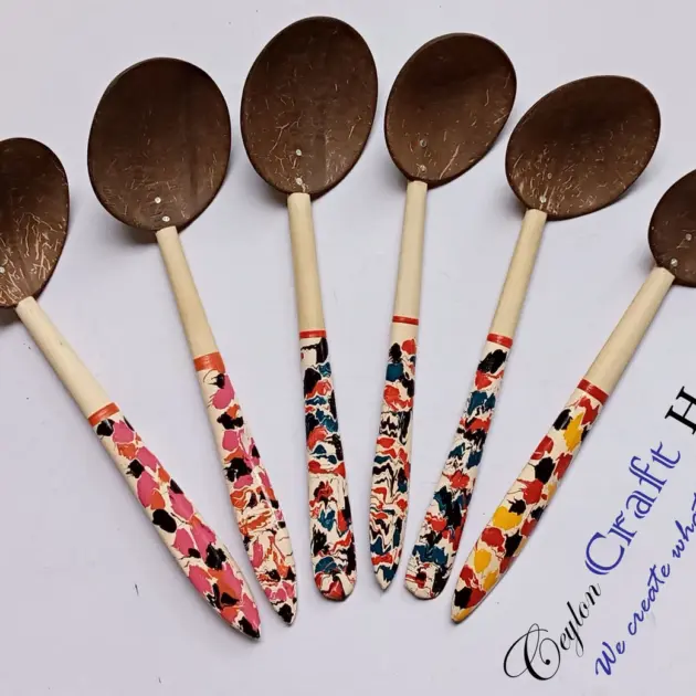 Handcrafted Coconut Shell Spoons,Eco-friendly Coconut Utensils,Sustainable Coconut Spoon Set,Natural Coconut Shell Cutlery,