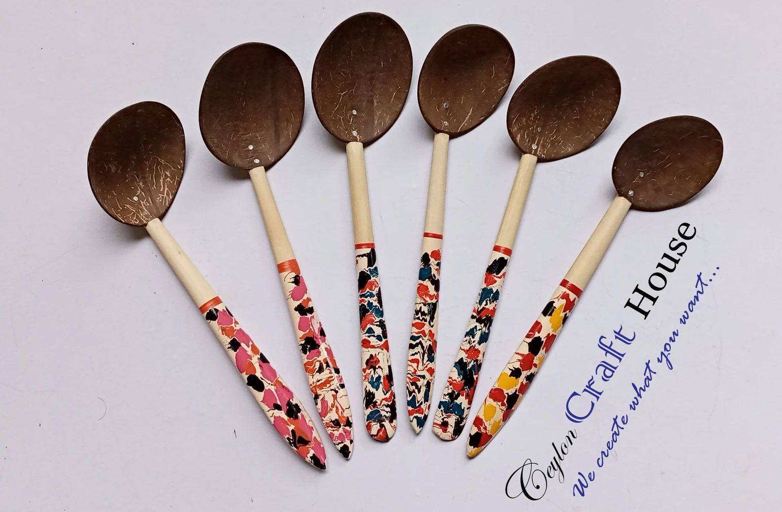 Handcrafted Coconut Shell Spoons,Eco-friendly Coconut Utensils,Sustainable Coconut Spoon Set,Natural Coconut Shell Cutlery,