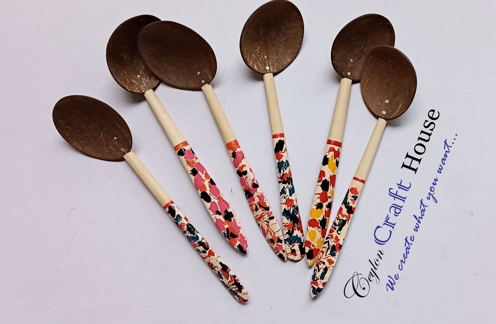 Handcrafted Coconut Shell Spoons,Eco-friendly Coconut Utensils,Sustainable Coconut Spoon Set,Natural Coconut Shell Cutlery, - Image 3
