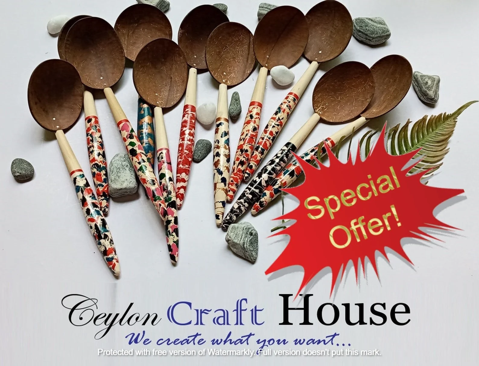 Handmade Coconut Shell Spoon| Sri Lankan Natural Kitchen Tools Equipment| Spoon rest| Serving spoon| colorful Spoon| rice serving spoon