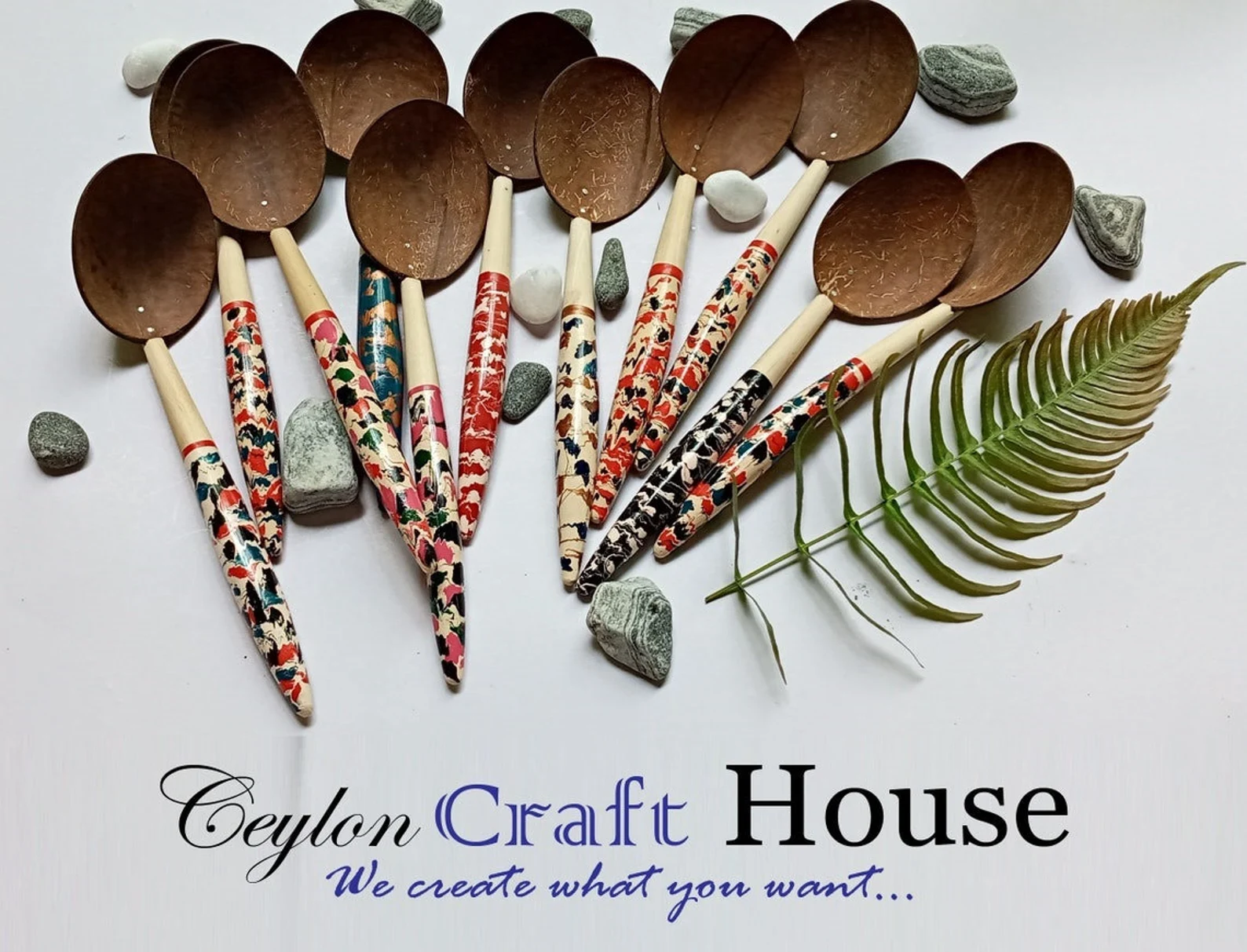 Handmade Coconut Shell Spoon| Sri Lankan Natural Kitchen Tools Equipment| Spoon rest| Serving spoon| colorful Spoon| rice serving spoon - Image 5