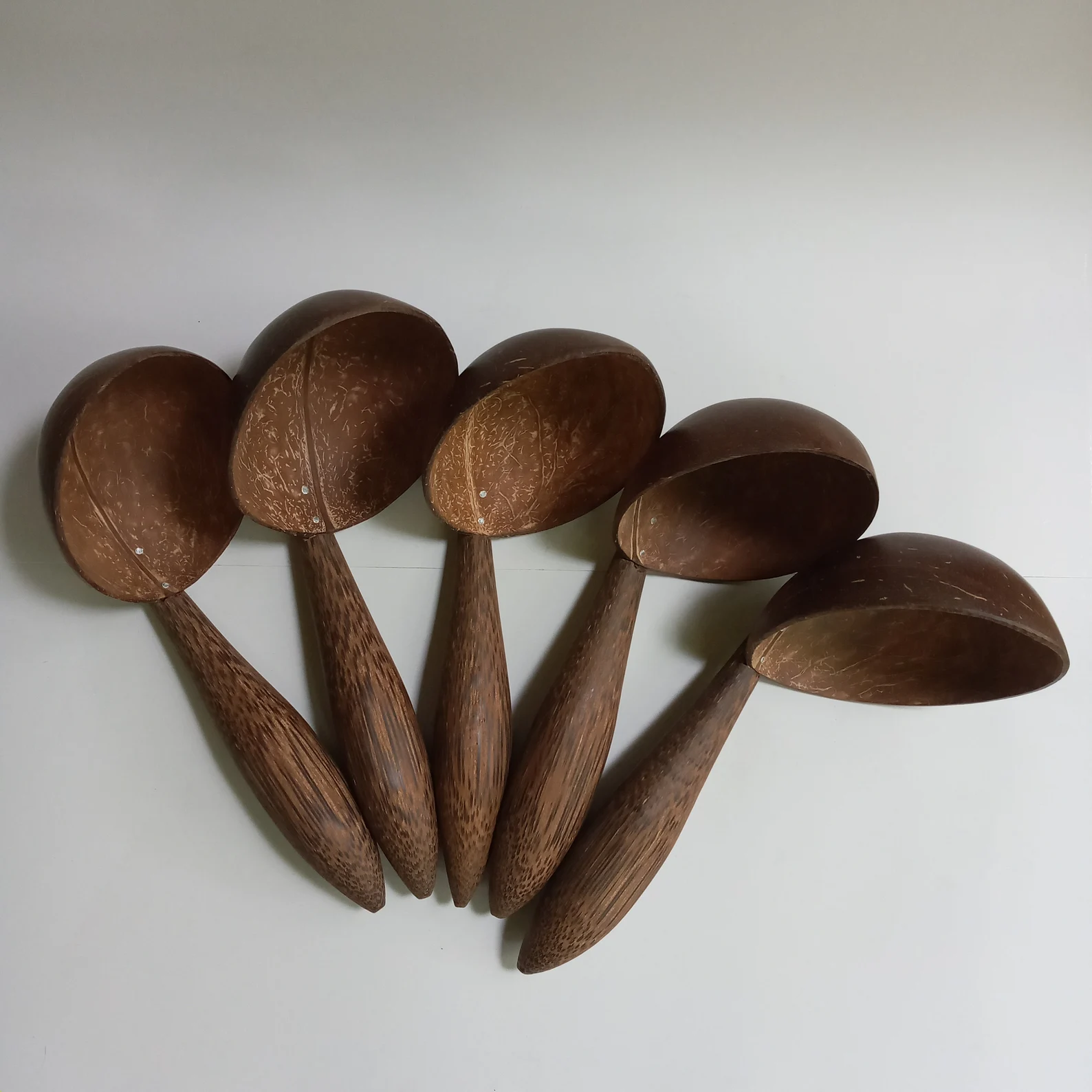 Coconut Shell Spoon Set | Large Size Kitchen Utensils | Eco-Friendly Cooking Tools|Sustainable Kitchen Tools|Natural Coconut Shell Spoon Set - Image 2