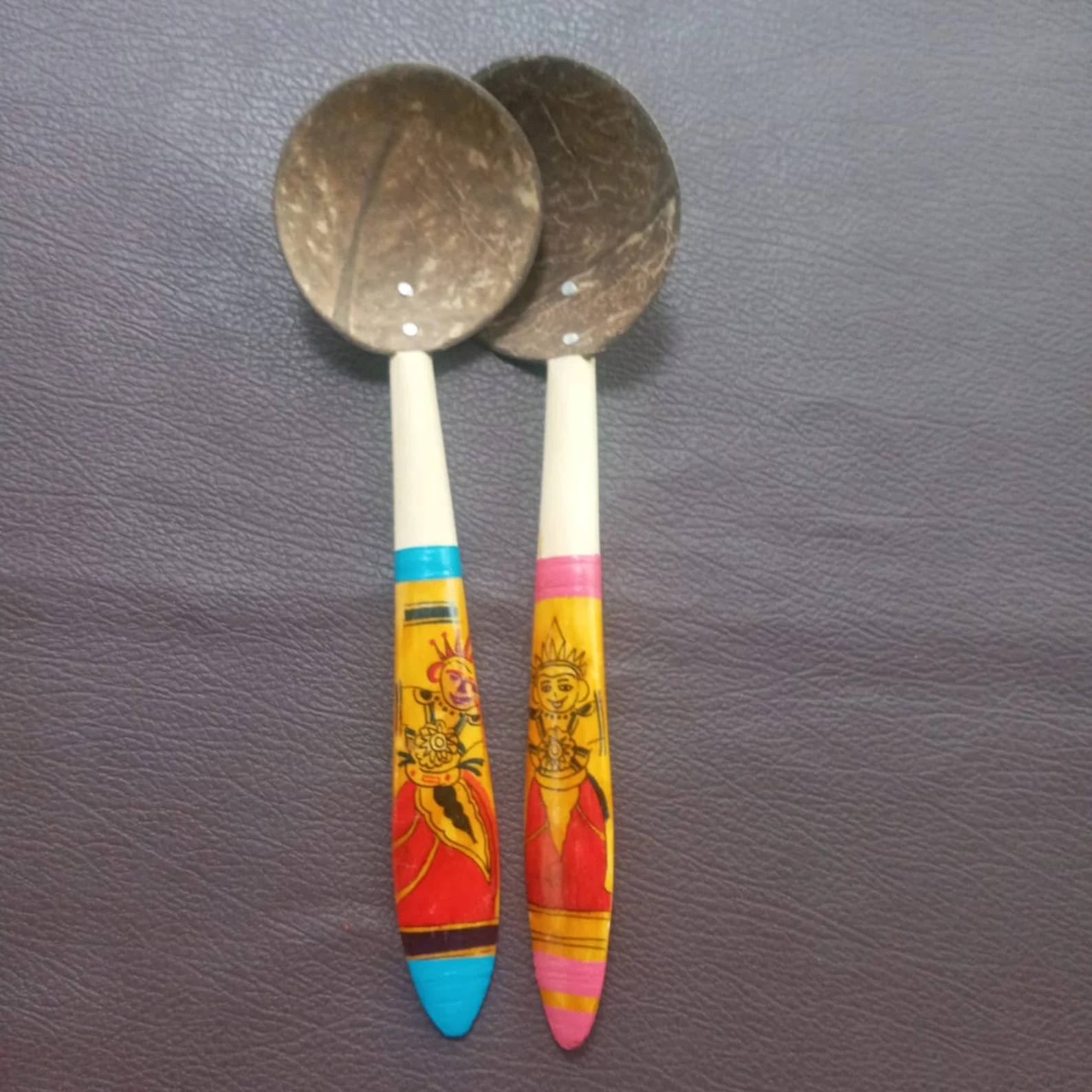 Sri Lankan Tradition Spoons,Decorative spoons,Hand painted spoons,wooden spoons,wooden spoon set,wooden utensils,spoon rest,cooking gifts, - Image 4