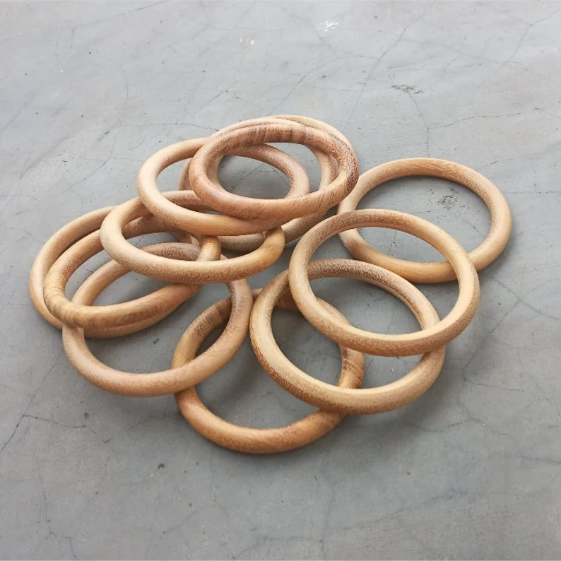 100% High Quality Natural strong Jack wood rings,macrame, wooden craft rings, jewellery rings, varnish and chemical free wooden rings,beads - Image 7
