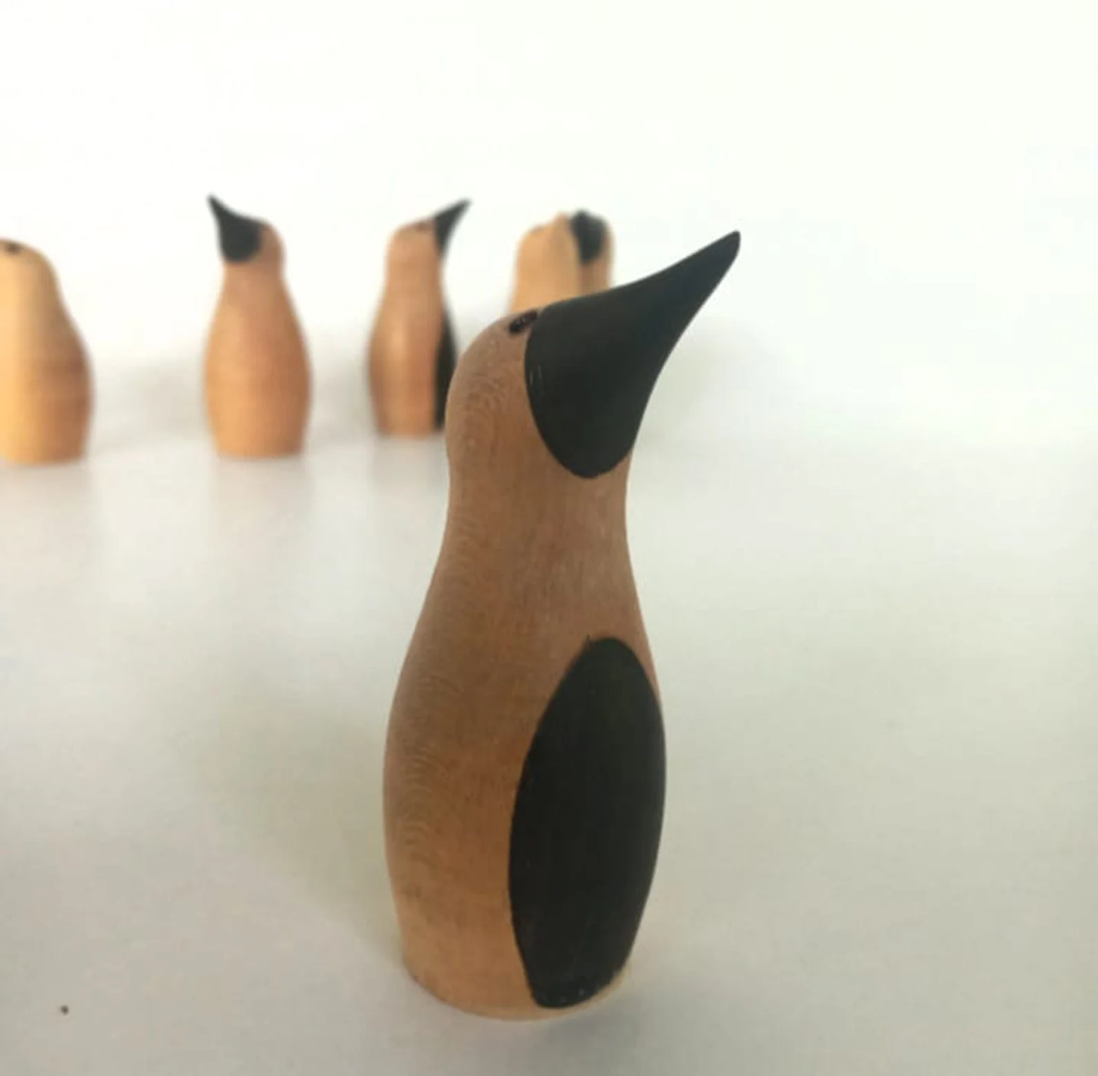 Wood turning penguin,Wooden penguin,Wood penguin,couple of penguins - Image 3