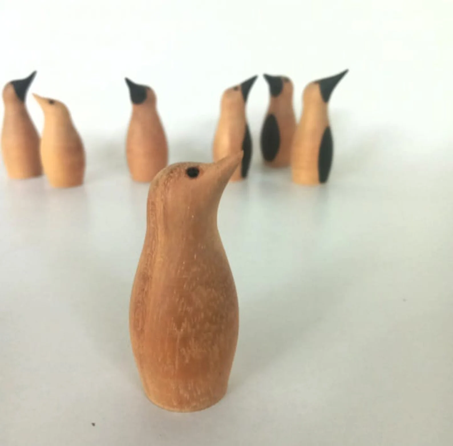 Wood turning penguin,Wooden penguin,Wood penguin,couple of penguins - Image 5