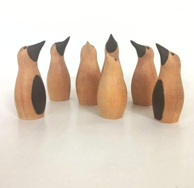 Wood turning penguin,Wooden penguin,Wood penguin,couple of penguins - Image 9