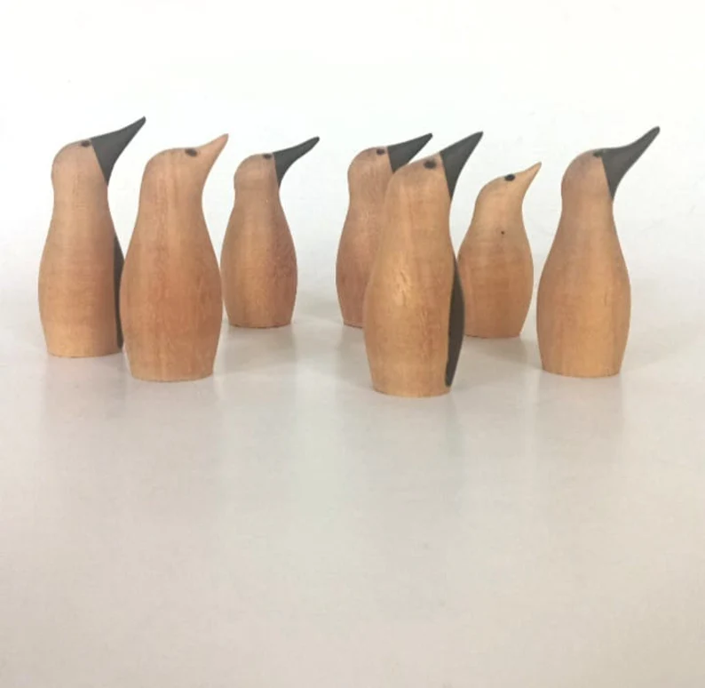 Wood turning penguin,Wooden penguin,Wood penguin,couple of penguins - Image 7