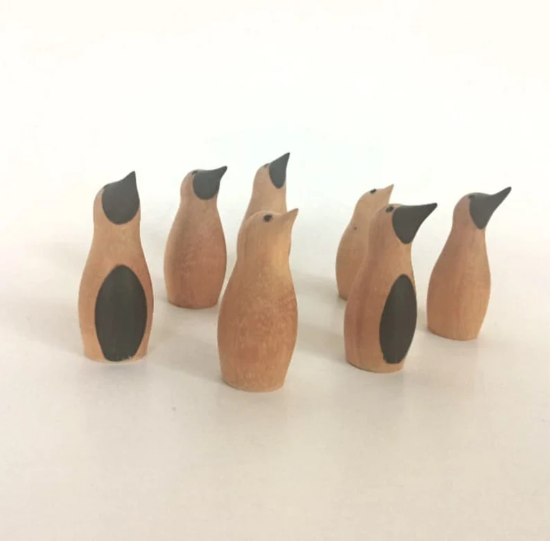 Wood turning penguin,Wooden penguin,Wood penguin,couple of penguins - Image 8