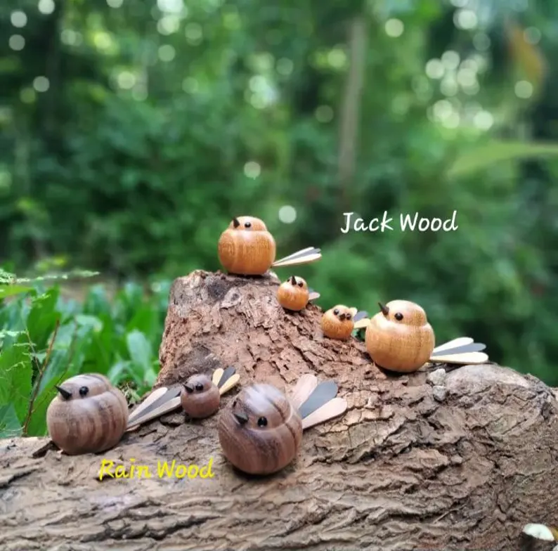 Charming Wooden Bird Family Handcrafted Home Decor & Thoughtful Gift for Bird Lovers - Image 5