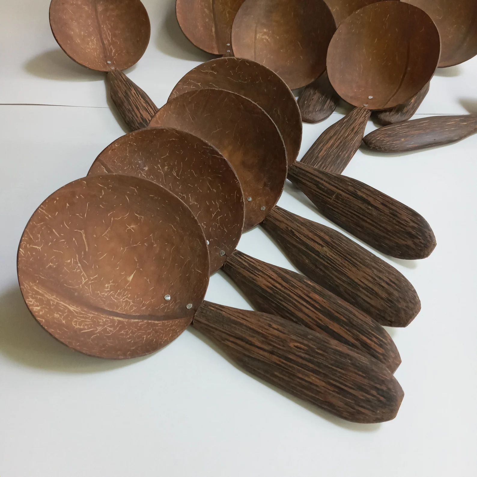 Durable coconut shell Spoons | Coconut Shell Spoons Set | Durable Eco-friendly Cutlery | Natural Kitchen Utensils | Organic Kitchen Decor - Image 3