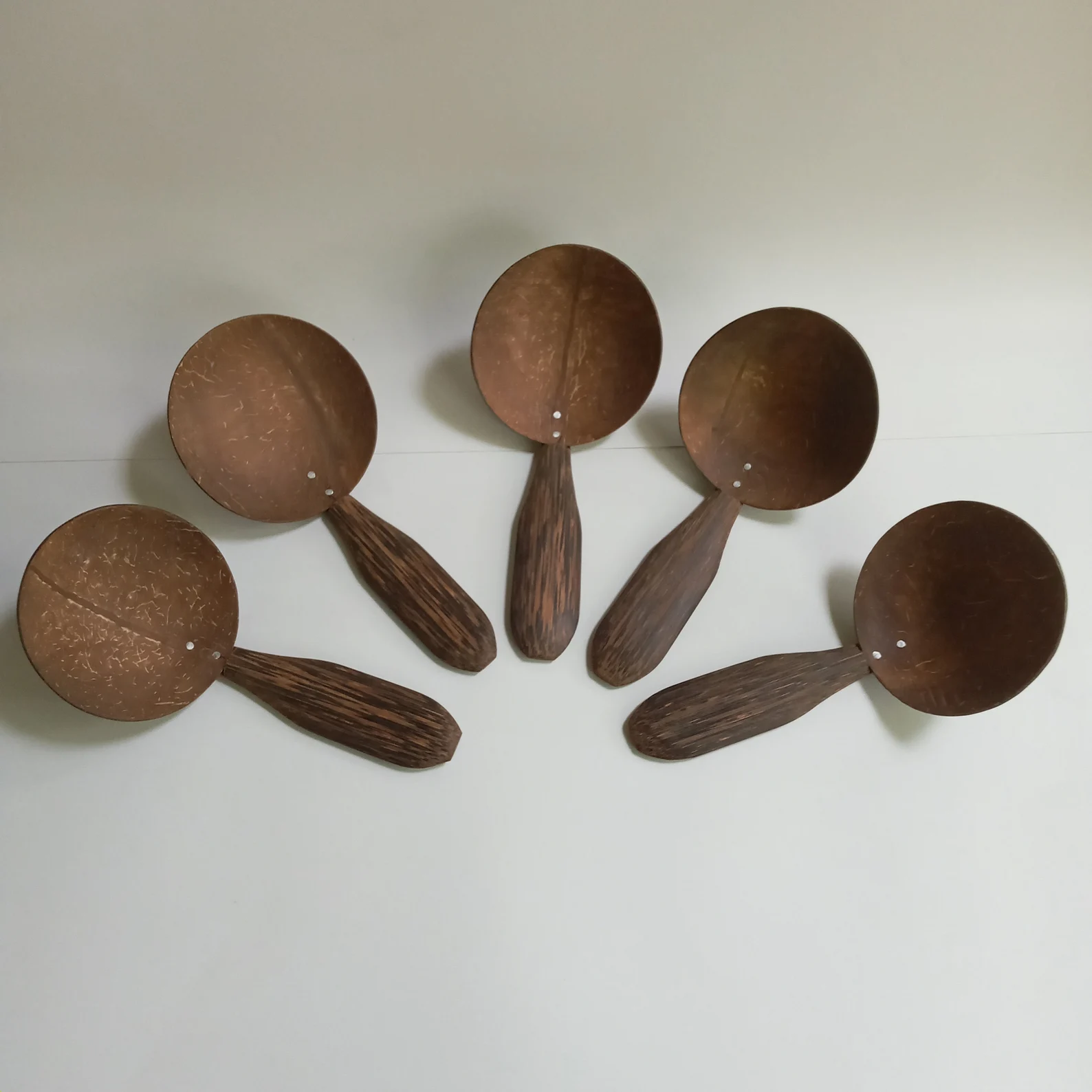 Durable coconut shell Spoons | Coconut Shell Spoons Set | Durable Eco-friendly Cutlery | Natural Kitchen Utensils | Organic Kitchen Decor - Image 2