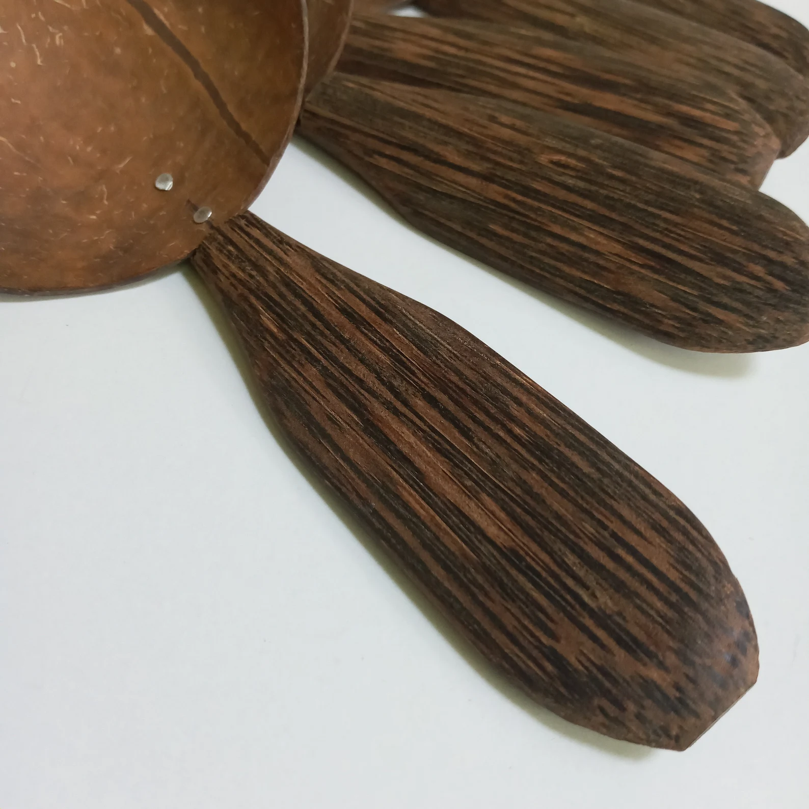 Durable coconut shell Spoons | Coconut Shell Spoons Set | Durable Eco-friendly Cutlery | Natural Kitchen Utensils | Organic Kitchen Decor - Image 4