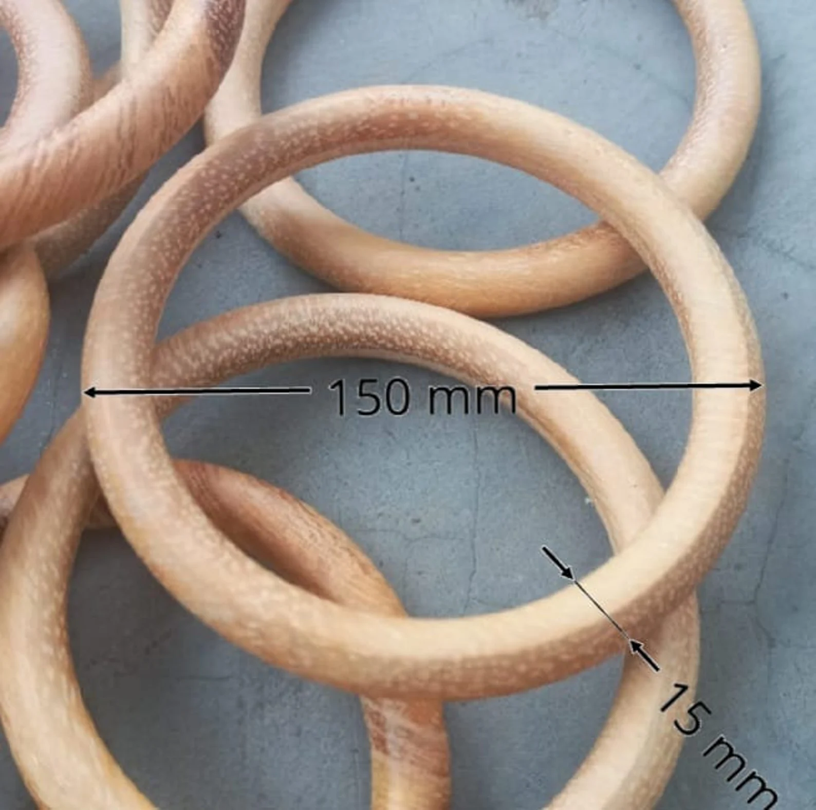 150mm Large size Natural wooden rings,Macrame Craft Hoops,Non Toxic Wood Ring,Organic Wood Ring,Dream Catcher hoops,wood craft rings,Decor - Image 4