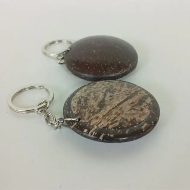 Coconut shell keychain,Eco friendly key-chain,round keychain,Key chain,Gift for Collectors,Eco friendly gift
