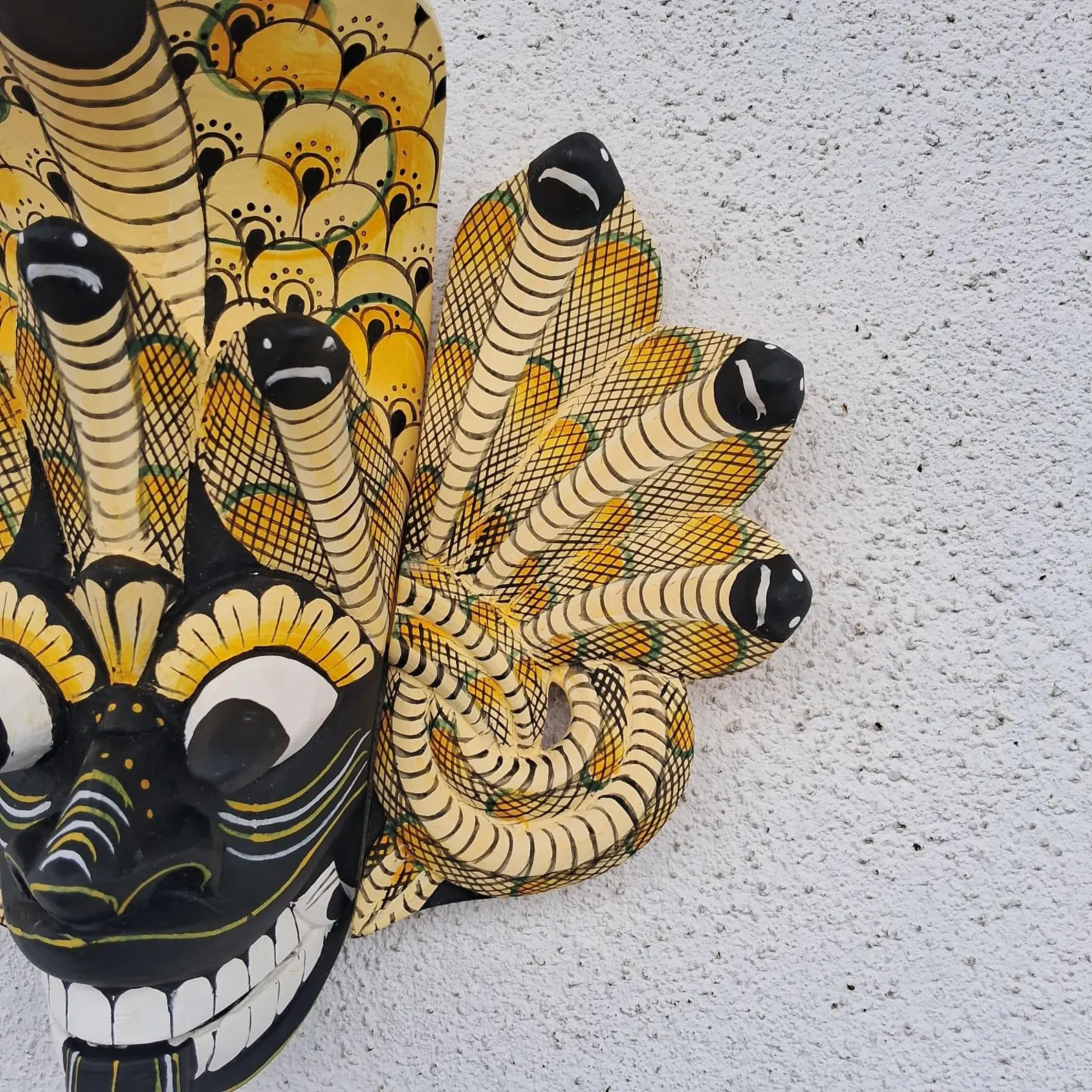 Handmade Sri Lankan Naga Raksha Mask |King Cobra Wall Decor | Traditional Wood Tiki Mask | Unique Sri Lankan Home Decor Tiki Mask Home Decor - Image 5