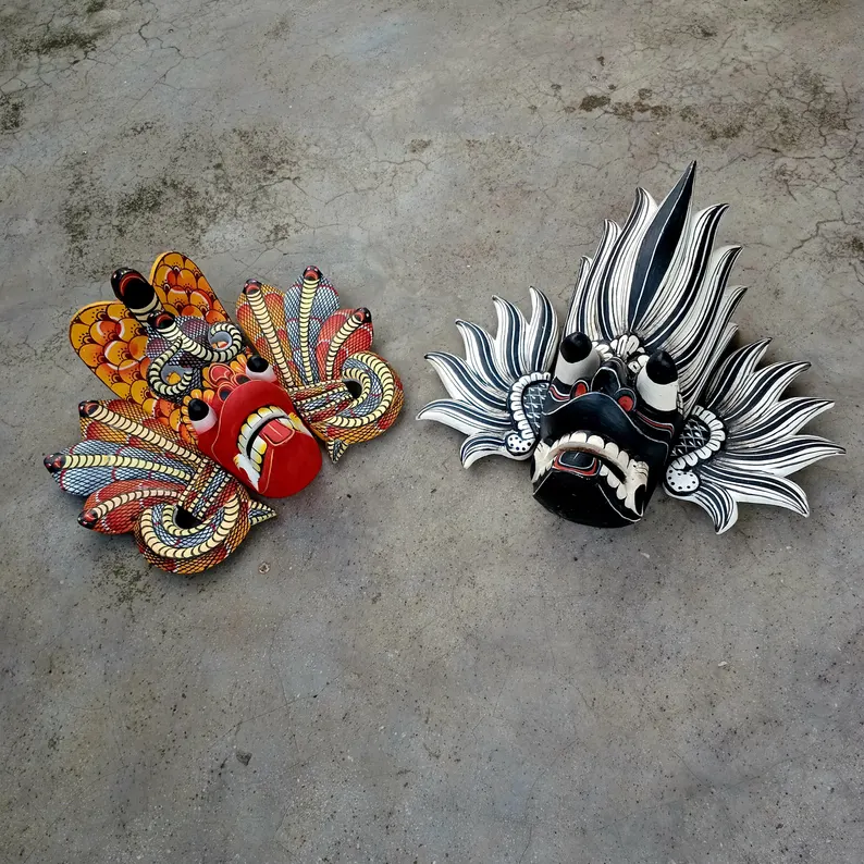 Explore Sri Lanka’s Fire Demon and Cobra Masks: Cultural Treasures for Protection and Power. Artistry that Safeguards and Inspires - Image 7