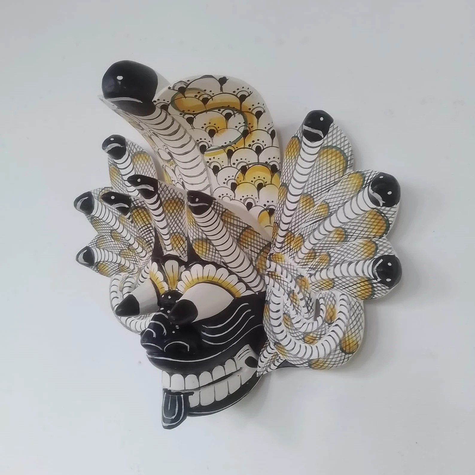 Sri Lankan Handmade Wood Wall Decor | Traditional cobra Decorative Tiki Mask Home Decor | Polynesian|Handcarved Wooden Mask|Unique Gift Idea - Image 8