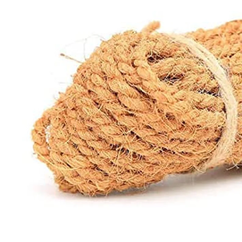 Eco Friendly Coconut Coir Fiber Rope, Natural Coconut Fiber Rope,Authentic Braided Coconut Husk, Coconut Sennit - Image 4