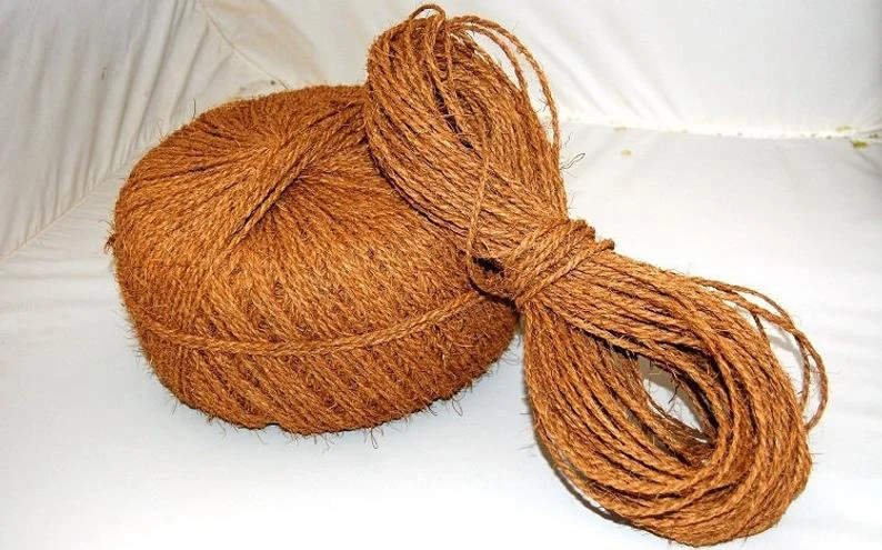 Sri Lankan Handmade Coconut Coir Fiber Rope 15feet /Natural Hand made Coconut Fibre Rope/Organic natural ropes/ Coconut rope