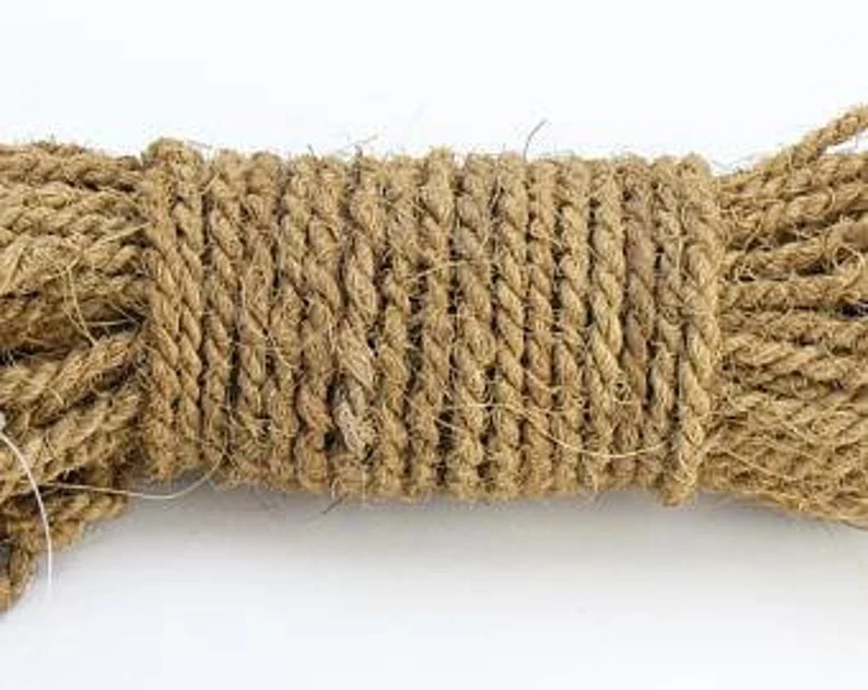 Sri Lankan Handmade Coconut Coir Fiber Rope 60 feet /Natural Hand made Coconut Fibre Rope/Organic natural ropes/ Coconut rope - Image 3