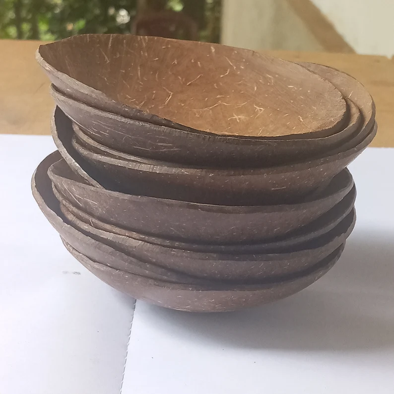 Large size Coconut Shell For make Craft Items|Coconut Shell Chips|NaturalCococnut Shell|Coconut Shell Products|Craft Accessories|Small plate - Image 3