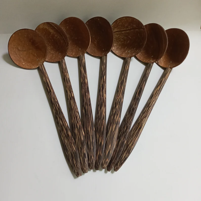Durable coconut shell spoons|Hand made spoon|Natural Kitchen Tools Equipment|Coconut Shell Wooden Spoon - Image 5