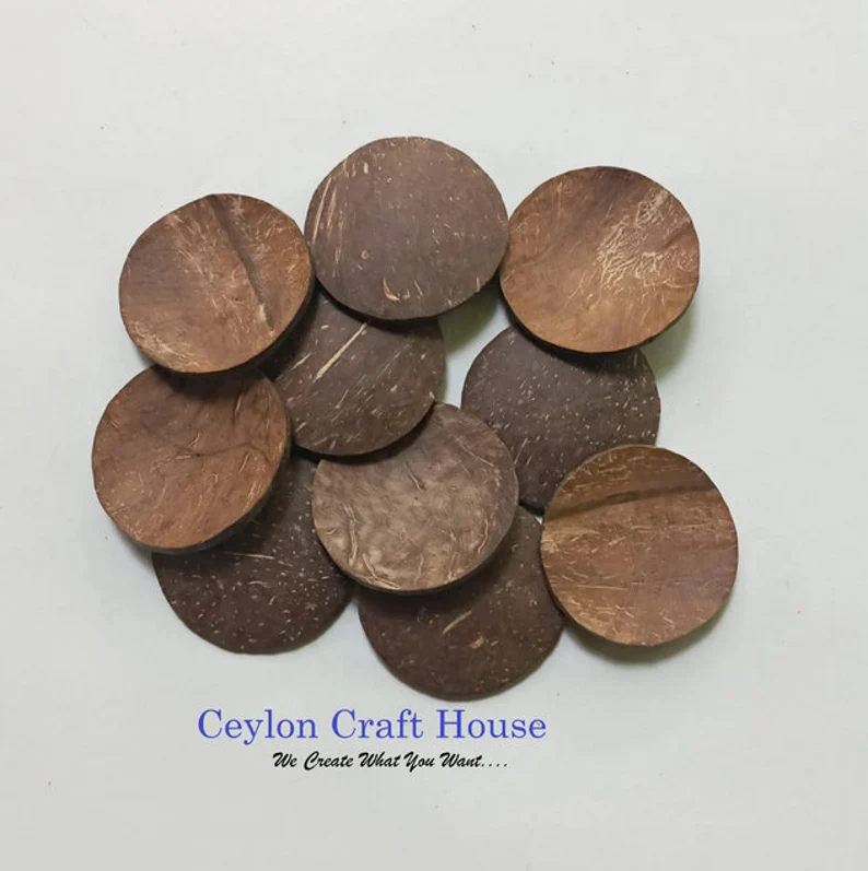 2.5” Diameter Coconut shell chips for make craft items|NaturalCococnut Shell|Coconut Shell Products|Organic Coconut Chips|Craft Accessories - Image 3