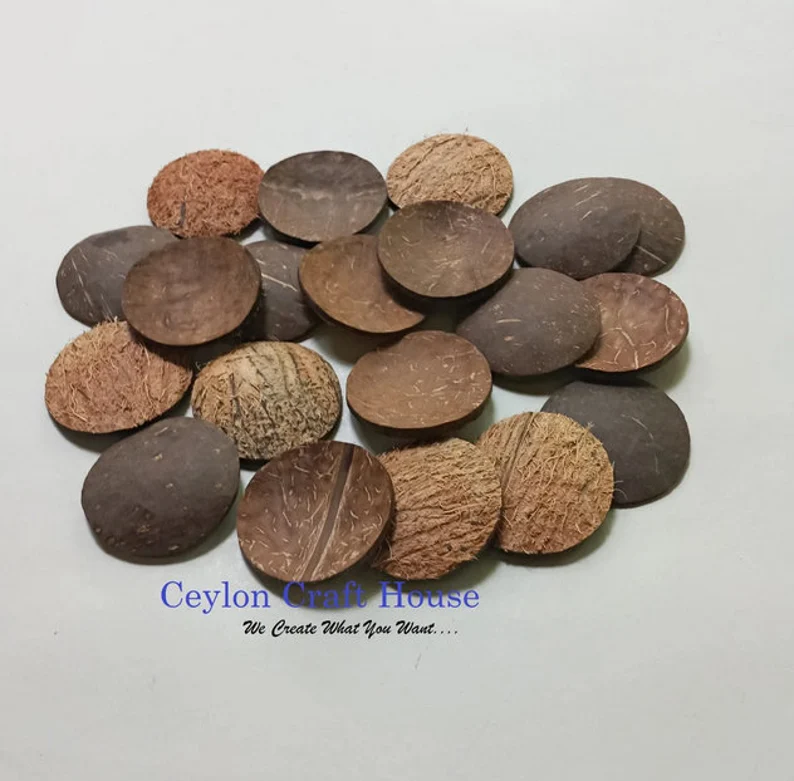 2.5” Diameter Coconut shell chips for make craft items|NaturalCococnut Shell|Coconut Shell Products|Organic Coconut Chips|Craft Accessories
