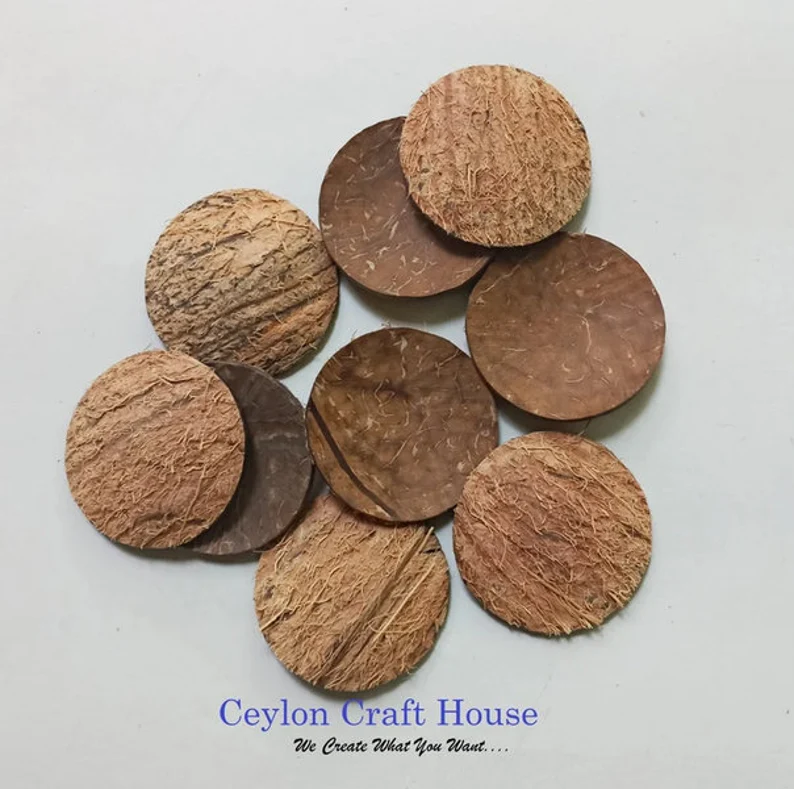 2.5” Diameter Coconut shell chips for make craft items|NaturalCococnut Shell|Coconut Shell Products|Organic Coconut Chips|Craft Accessories - Image 2
