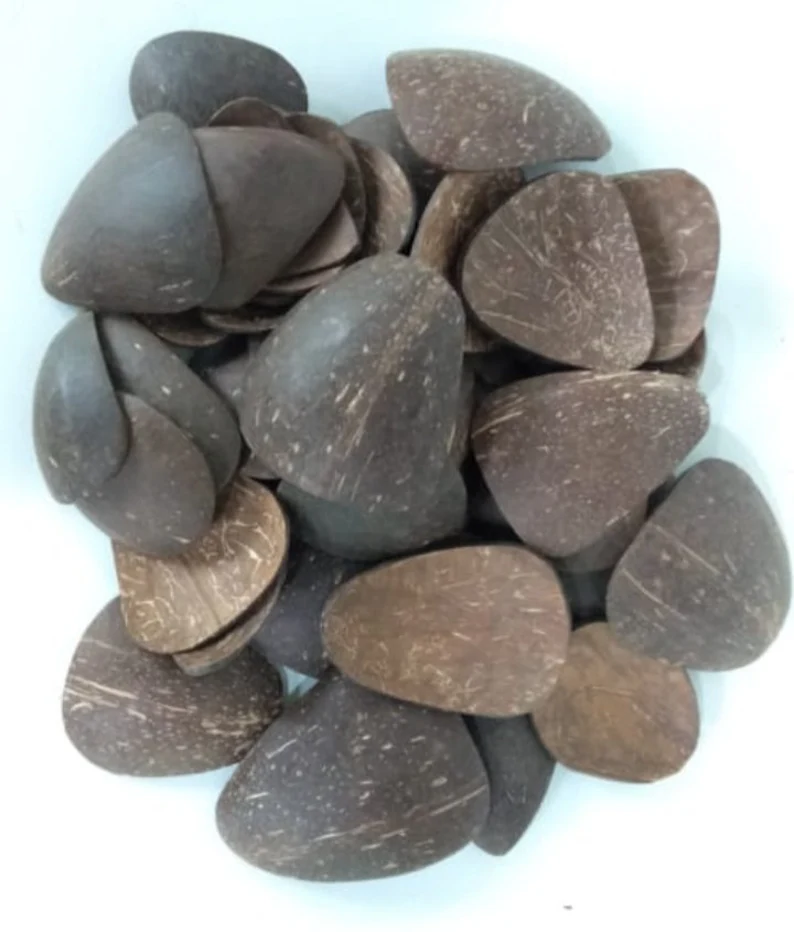 Water drop shape coconut shell chips to make your craft items | Flower petals shape coconut shells pieces | Vintage craft supplies - Image 3