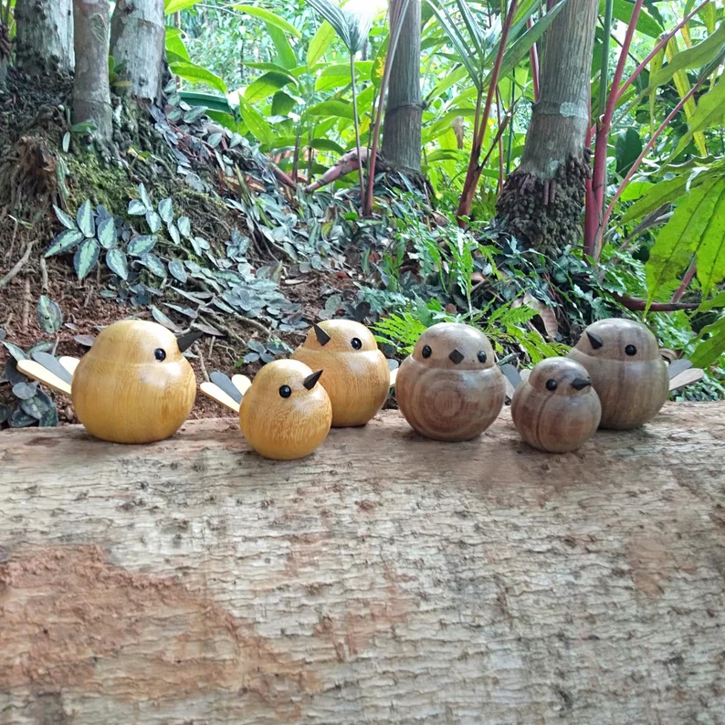 Wood turning Bird-Home Deco-Gift for Her-Robin Bird-wooden bird-bird sculpture-bird statue-bird figurines-vintage bird figures-Bird Lover - Image 10