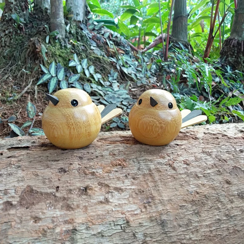 Wood turning Bird-Home Deco-Gift for Her-Robin Bird-wooden bird-bird sculpture-bird statue-bird figurines-vintage bird figures-Bird Lover - Image 9